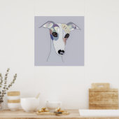 Whippet in Denim Colors Poster (Keuken)