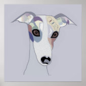 Whippet in Denim Colors Poster (Voorkant)