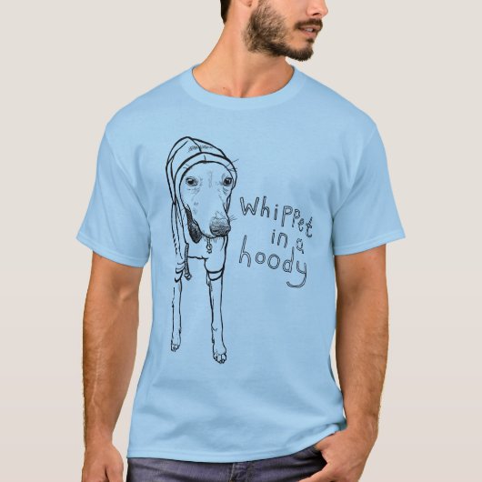 Whippet in een hoody (Voorkant)