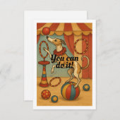 Whippet in het circus bedankkaart (Voorkant / Achterkant)