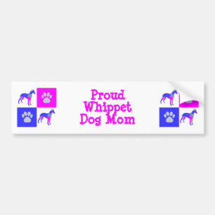 Whippet/Italiaans Greyhound Dog & Paw P&B Best Mam Bumpersticker