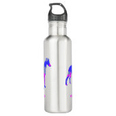 Whippet / Italiaans Greyhound Dog Pink & Blue Waterfles (Achterkant)