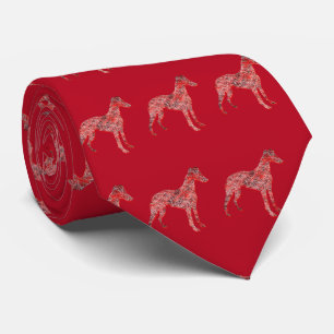 Whippet Italiaans Grijs Kerstmis Hond Silhouet Roo Stropdas