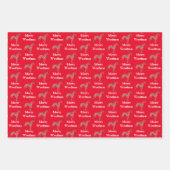 Whippet Italiaans Grijs Silhouet Rood Merry Woofma Inpakpapier Vel (Voorkant)
