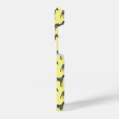 Whippet Italiaanse Greyhound Hond Silhouet Grid Ge iPhone Hoesje (Linkerkant)