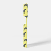 Whippet Italiaanse Greyhound Hond Silhouet Grid Ge iPhone Hoesje (Rechterkant)