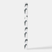 Whippet Italiaanse Greyhound Hond Silhouet Grid Wi iPhone Hoesje (Rechterkant)