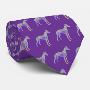 Whippet Italian Greyhound Hond Silhouet Pastel Pp Stropdas