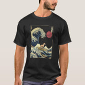 Whippet Japans Kanagawa Wave Surf Dog T-shirt (Voorkant)