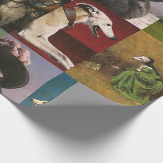Whippet Karakter Verpakkend Document Cadeaupapier (Hoek)