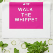 Whippet Keep Calm Walk Theedoek (Gevouwen)