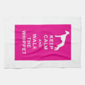 Whippet Keep Calm Walk Theedoek (Horizontaal)