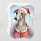Whippet kerst Kaart (Voorkant / Achterkant)