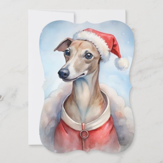 Whippet kerst Kaart (Voorkant)