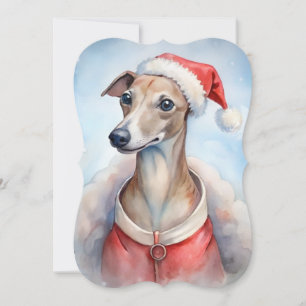 Whippet kerst Kaart