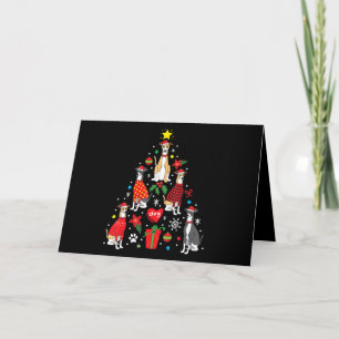 Whippet Kerst Ornament Boom Grappige Hond Moeder V Kaart