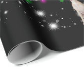 Whippet-kerstboom bedekt door vlieglicht cadeaupapier (Rol Hoek)