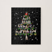Whippet-kerstboom bedekt door vlieglicht legpuzzel (Verticaal)