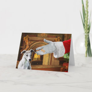Whippet-kerstfeestkaart Feestdagen Kaart