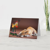 Whippet kerstkaart feestdagen kaart (Achterkant)