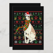Whippet Kerstman Funny Hond Liefhebber Kerstmis Feestdagenkaart (Voorkant / Achterkant)