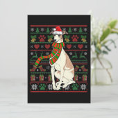 Whippet Kerstman Funny Hond Liefhebber Kerstmis Feestdagenkaart (Staand voorkant)