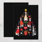 Whippet Kerstornament Boom Grappige Hond Moeder Va Feestdagenkaart (Voorkant / Achterkant)