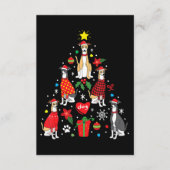 Whippet-kerstsierboom Funny Dog mam Informatiekaartje (Voorkant)