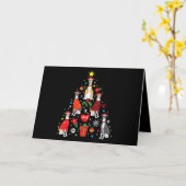 Whippet-kerstsierboom Funny Dog mam Kaart (Gele Bloem)