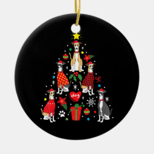 Whippet-kerstsierboom Funny Dog mam Keramisch Ornament