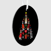 Whippet-kerstsierboom Funny Dog mam Ornament (voorkant)