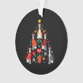 Whippet-kerstsierboom Funny Dog mam Ornament (voorkant)
