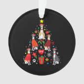 Whippet-kerstsierboom Funny Dog mam Ornament (voorkant)