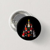 Whippet-kerstsierboom Funny Dog mam Ronde Button 3,2 Cm (Voorkant /achterkant)