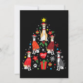 Whippet Kerstversiering Boom Grappige Hond Mama Pa Kaart (Voorkant)