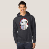 Whippet Kerstwitte kerstman Hoodie (Voorkant volledig)
