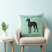 Whippet kussen 'Een huis is geen thuis zonder ...' (Stoel)