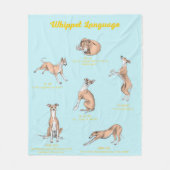 Whippet Language Gift Fleece Blanket Deken (Voorkant)