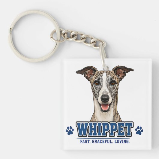 🐾 Whippet-liefhebber-cadeau🐾 Sleutelhanger (voorkant)