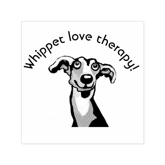 whippet love theraoooooo  zelfinktende stempel (Design)