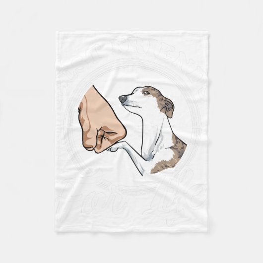 whippet lover-giften whippet-liefhebbers zweten fleece deken (Voorkant)
