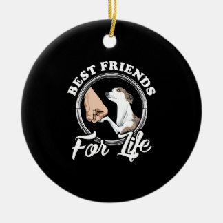 whippet lover-giften whippet-liefhebbers zweten keramisch ornament