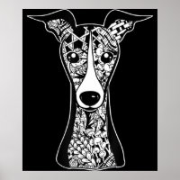 Whippet Lover | Italiaanse grafische kunst van Gre