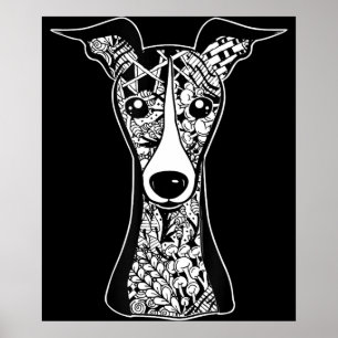 Whippet Lover   Italiaanse grafische kunst van Gre Poster