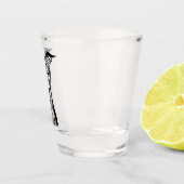 Whippet Lover | Italiaanse grafische kunst van Gre Shot Glas (Rechts)