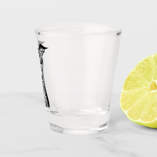 Whippet Lover | Italiaanse grafische kunst van Gre Shot Glas (Rechts)