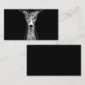 Whippet Lover | Italiaanse grafische kunst van Gre Visitekaartje (Voorkant / Achterkant)