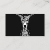 Whippet Lover | Italiaanse grafische kunst van Gre Visitekaartje (Voorkant)