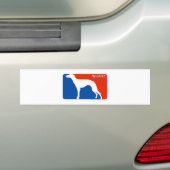 Whippet Major League Hond Bumpersticker (Op auto)