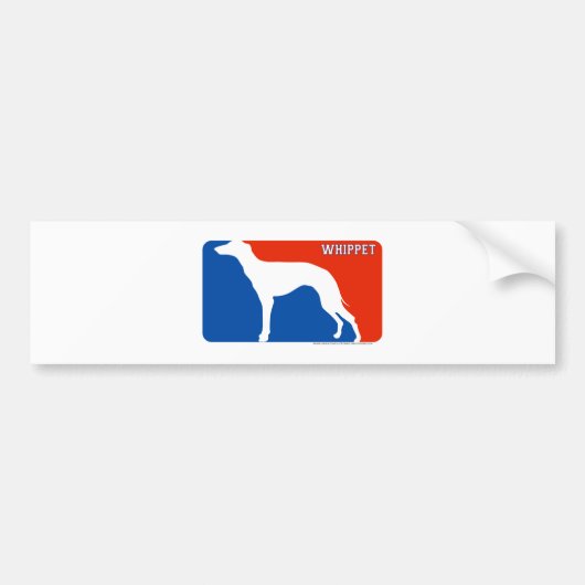 Whippet Major League Hond Bumpersticker (Voorkant)